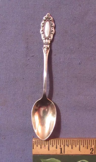 Vintage 800 Silver Demitasse Spoon Maker Unknown Hallmarks