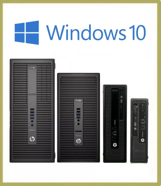 FAST CHEAP HP WINDOWS 10 COMPUTER DESKTOP Wi-Fi PC INTEL CORE i3 i5 i7 CPU