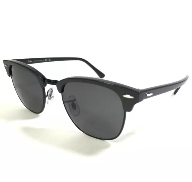 Ray-Ban Sunglasses RB3016 CLUBMASTER 1367/B1 Polished Black with Black Lenses