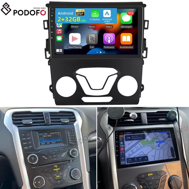 For Ford Fusion Mondeo 2013-2020 Carplay Android 13 Car Stereo Radio WIFI 2+32GB