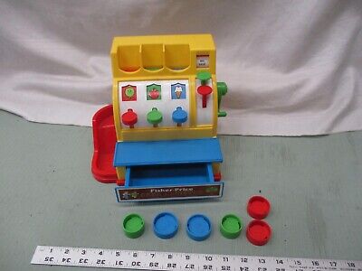 Fisher Price Mattel Classics Cash Register Coin Sorting Colorful Money Exchange