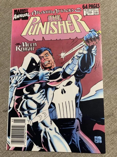 The Punisher Annual #2, 1st Punisher vs Moon Knight - Newsstand high grade