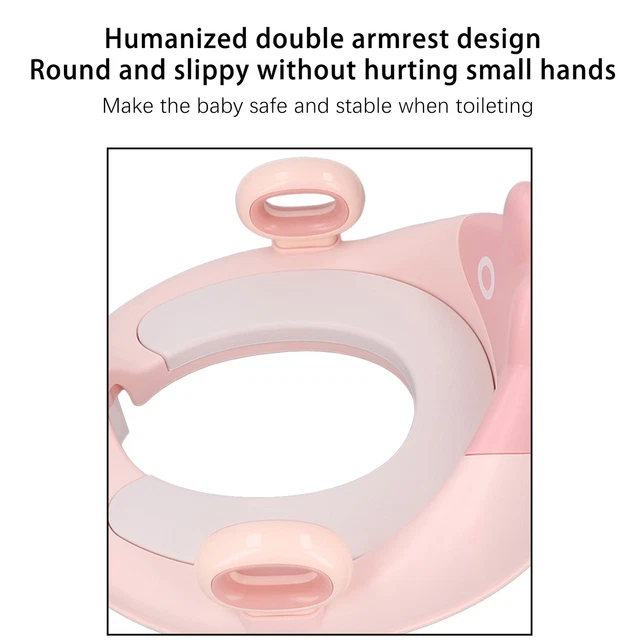 (Rosa)Cuscino In PU Sedile Vasino Antiscivolo Cartone Animato Modello Vasino Per