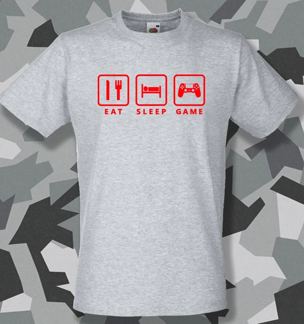 Eat Sleep Game Playstation Version T-shirt uomo giocatore giocatore regalo compleanno argilla 3