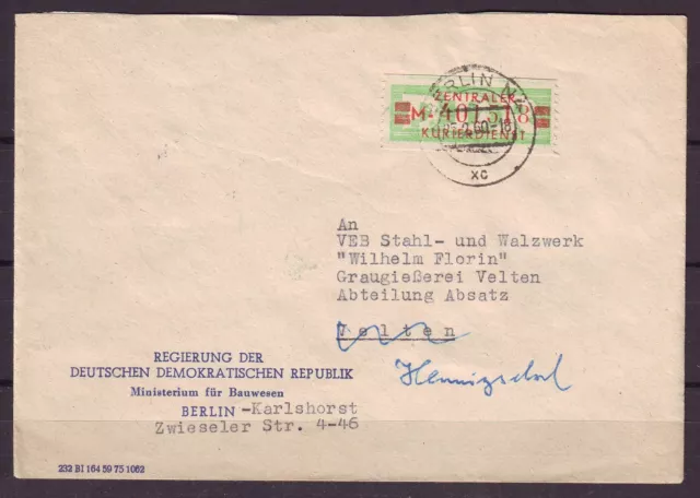 DDR, 1960, ZKD-Brief, Tagesstempel