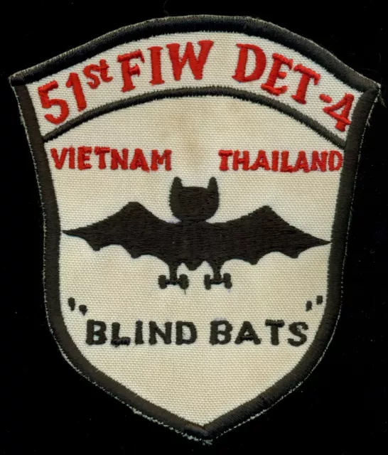 USAF 51st Fighter Interceptor Wing Det-4 "Blind Bats" Vietnam Thailand Patch S18