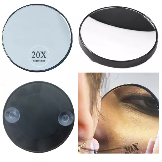 20 x Magnifying Mirror Eye Makeup Professional Pocket Vanity Eyebrow Tweezing