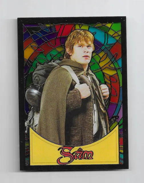 Lord of the Rings Evolution 2006 Stained Glass Card S10 Sam Sean Astin