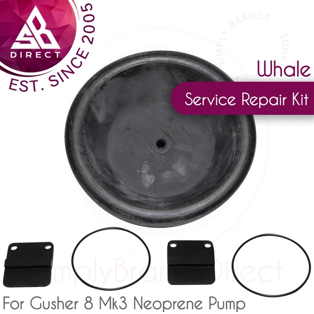 Whale Geyser 8 Mk3 Néoprène Pompe Service Réparation Kit │ SK8813