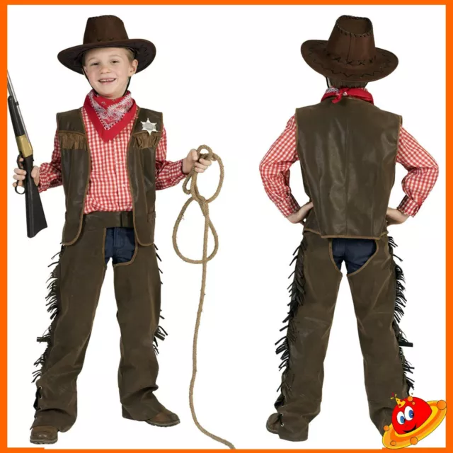 COSTUME CARNEVALE RAGAZZO Bambino Sceriffo Cow Boy Wild West Tg 5/16A EUR  44,90 - PicClick IT