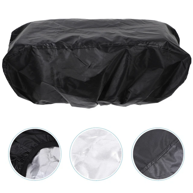 Cappa Impermeabile Per Barbecue 51B0 – Copertura In Tessuto Oxford Nero, Taglie S E L, Con Cordoncino Regolabile