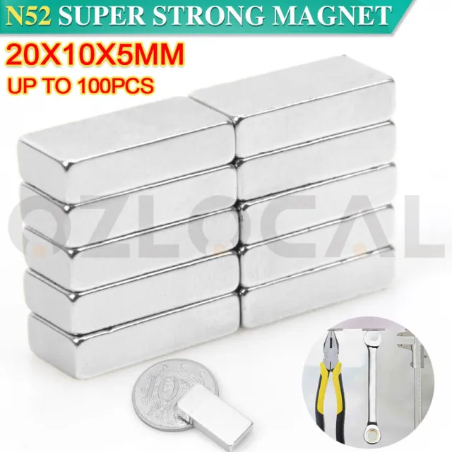 N52 Super Strong Magnets Block Rare Earth Cuboid Neodymium Super Strong Magnet