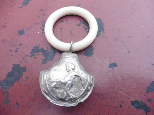 Collier Vintage Perles En Verre Blanc Sur Chaîne Métal Argenté - Longueur 44,3 Cm - Occasion