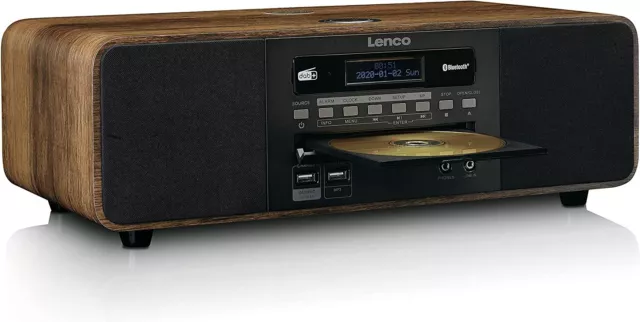 Lenco DAR-051 DAB+ Radio - Système Compact - CD / MP3-Player - Bluetooth en Bois 2