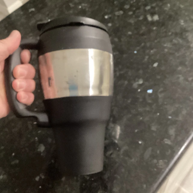 34 Oz BUBBA  Travel Mug Stainless Steel Thermal Coffee Cup Handle Black