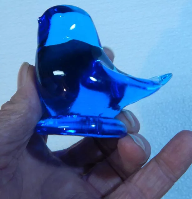 Art Glass Bluebird of Happiness Leo Ward Dated 1991 Terra Studios Arkansas