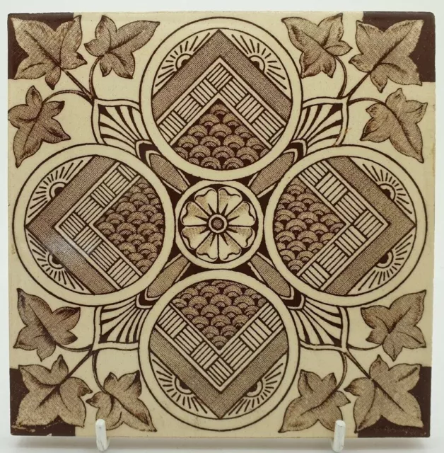 Antique Fireplace Tile Aesthetic Transfer Printed C1880 AE2