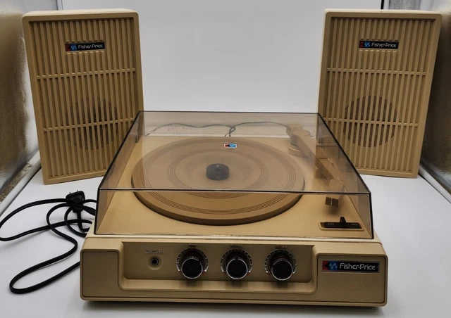 VINTAGE 1983 FISHER-PRICE STEREO SYSTEM RECORD PLAYER WITH SPEAKERS Parts Repair