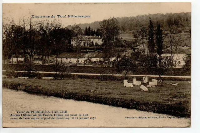 PIERRE LA TREICHE - Meurthe et Moselle - CPA 54 - ancien chateau francs-tireurs