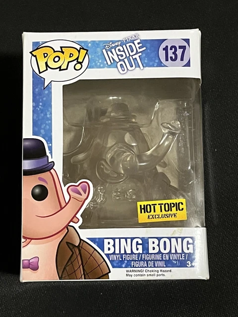 Funko Pop Disney Pixar Inside Out BING BONG #137 Clear Hot Topic Exclusive Vinyl
