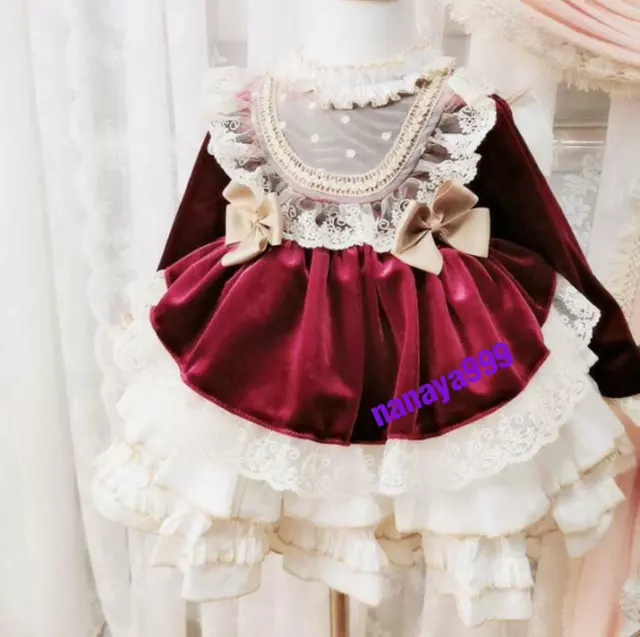 Children Girl Lolita Princess Dress Autumn Long-Sleeved Baby Birthday Dress