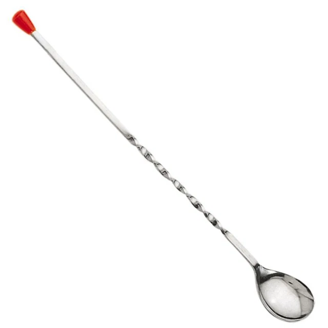 American Metalcraft 512K S/S 12" Twisted Bar Spoon w/ Red Knob