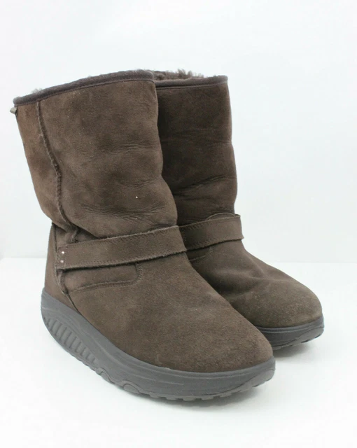 Skecthers Women Boots Shape Up Hyper Tonic 12280 Suede Leather Brown Size 8
