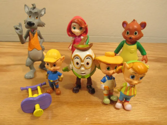 👸 Disney Junior Goldie and Bear  Fairy Tale forest friends Box X7 PVC Figures