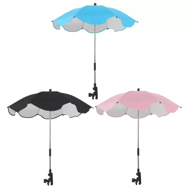 fr UV Protection Waterproof Umbrella 360 Degree Adjustable Infant Stroller Cover