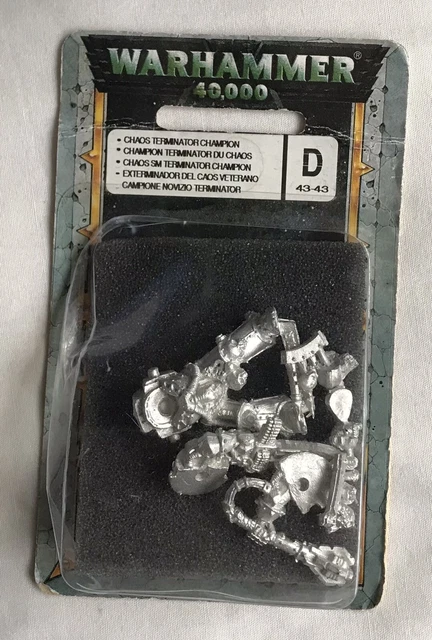 Games workshop 40k Chaos Terminator Champion Metal Space Marine 2001 GW citadel