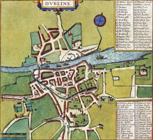 Reproduction plan ancien de Dublin 1575