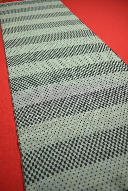 Vintage Japanese Kimono Fabric Wool Antique Boro Kusakizome Woven 44.5"/QK75/75 2