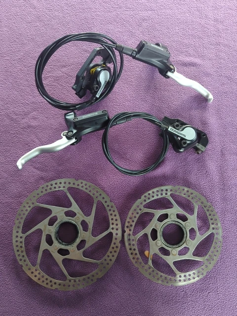 Set Freni A Disco Idraulici Clarks React 2 Anteriore E Posteriore - 180/160 Mm - Nero - Foto 4