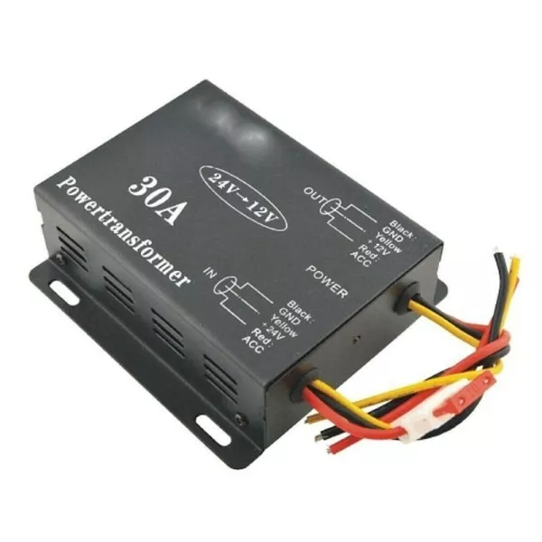 INVERTER CONVERTITORE BUCK AUTO 30A 30AMP DC da 24V a 12V per AUTO CAMION CAMPER