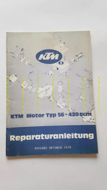 KTM manuale officina motore 420 Typ 56 1979 originale testo TEDESCO