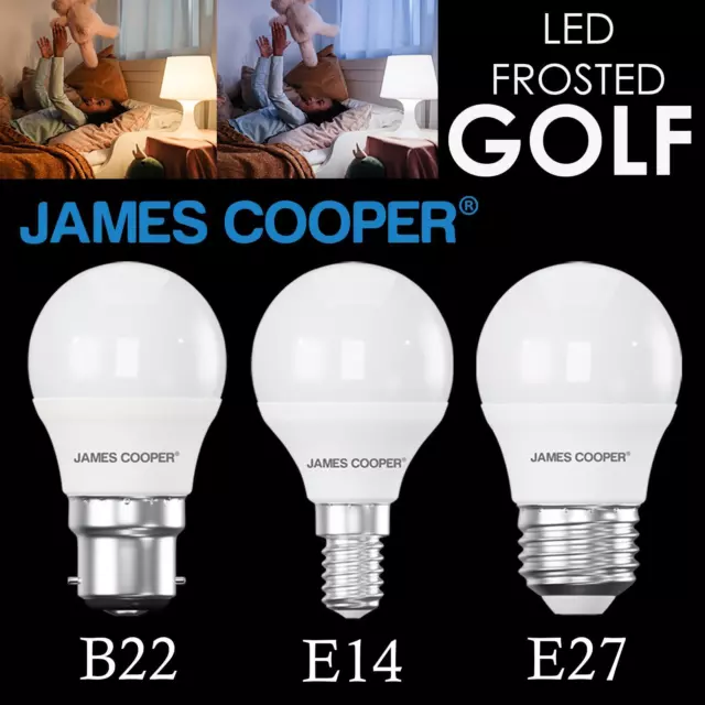 1-20 X B22/E14/E27 7W/5W Day Light/Warm White Golf Ball Globe Lamp LED Bulbs