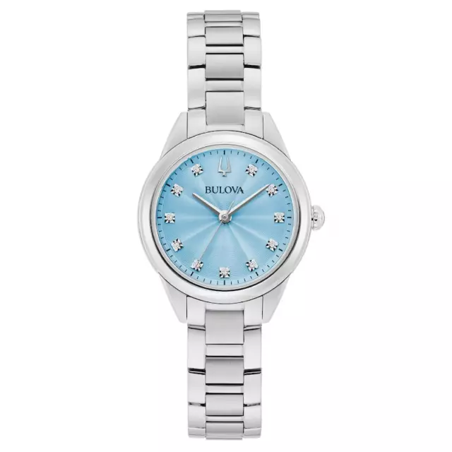 *BRAND NEW* Bulova Sutton Classic Blue Dial Diamond Markers Women's Watch 96P250