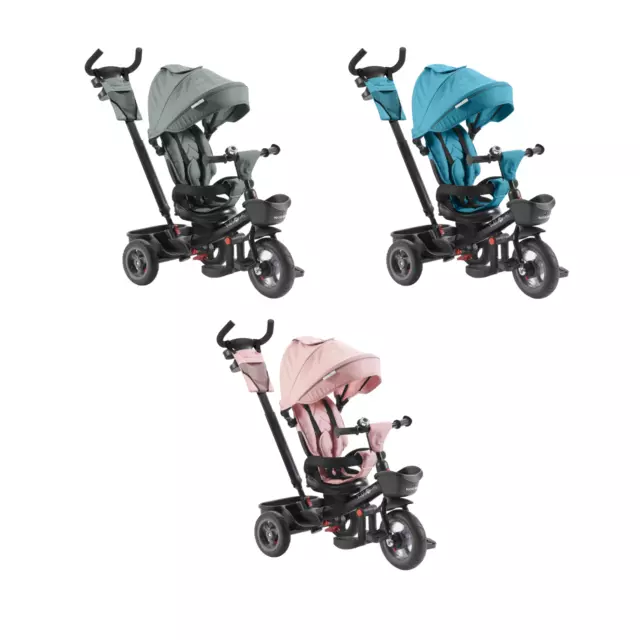 FableKids® Dreirad 5in1 Kinderdreirad Kinder Lenkstange Fahrrad Baby Kinderwagen