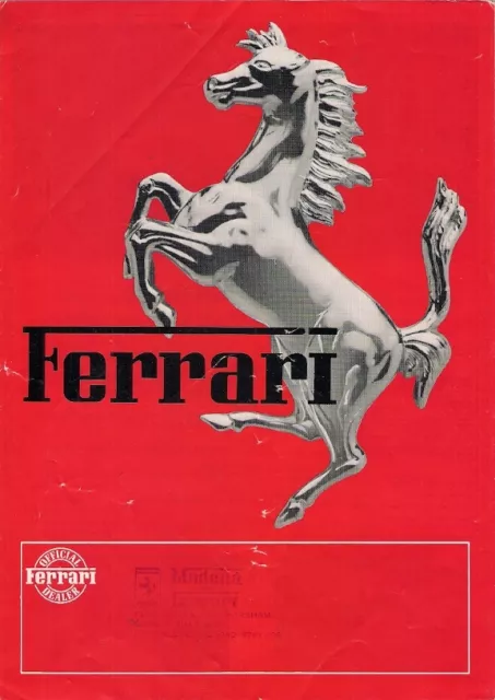 Ferrari Range 1981-82 UK Market Foldout Brochure 308 Mondial 400i BB 512i FAIR