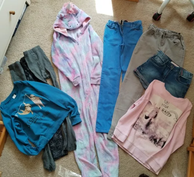 Pacchetto vestiti ragazze età 8 9 10 anni top pantaloncini jeans maglioni NEXT mini fondo