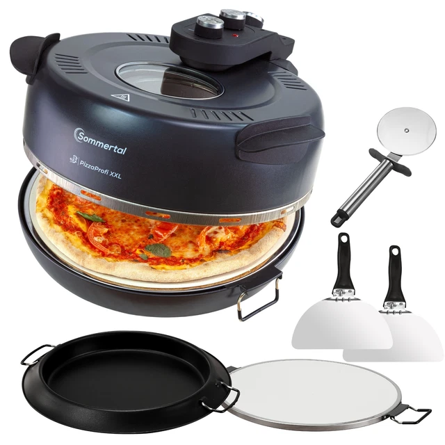 Sommertal PizzaProfi XXL Pizzaofen – Pizzamaker 39cm – 5-tlg Set