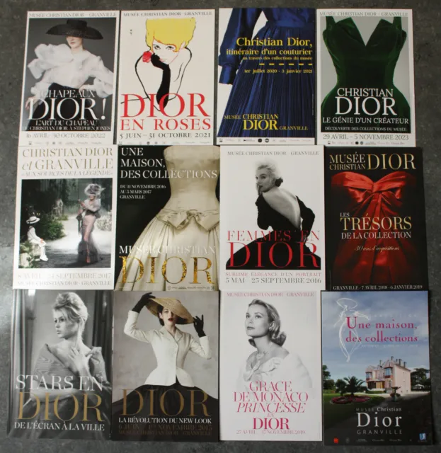 Lot of 12 advertising postcards "Dior's New Look exhibition" Granville Normandy