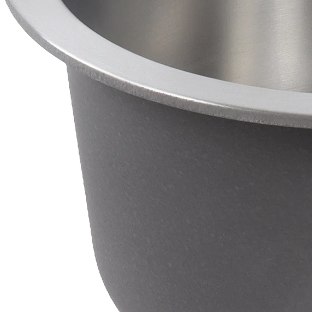 Mini barra redonda fregadero de cocina lavabo de acero inoxidable con ajuste de drenaje para pequeños