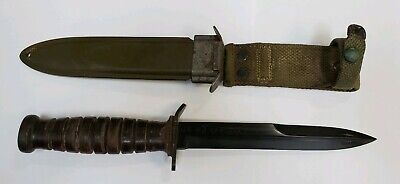 Original WWII US M3 Camillus Fighting Knife with US M8 Scabbard