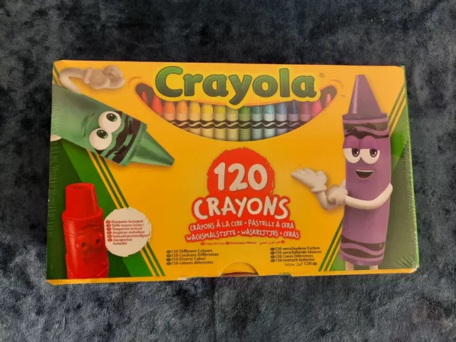 Vintage RARE Crayola the Deluxe 120 Crayon collection 1996 Brand new sealed