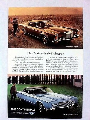 1971 Lincoln Continental Mark III Print Ad