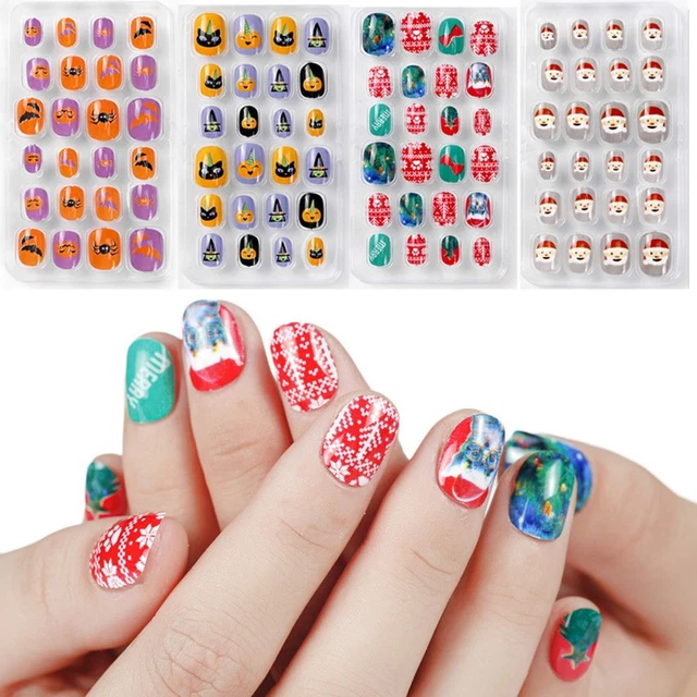 de neige Appuyez. Couverture complète Auto - adhésif Faux ongles pour enfants