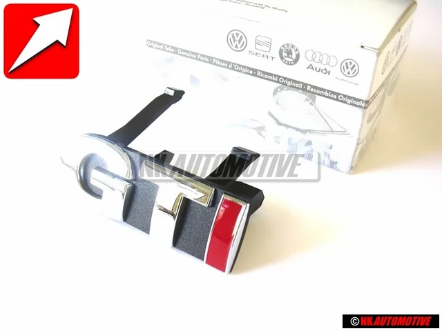 Emblema Parrilla Delantera Original Volkswagen VW GTI | Cromado | Número De Pieza 1J6853679C FDY