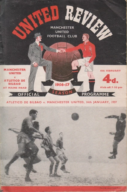 Manchester United v Athletico De Bilbao European Cup 56/57 @ Maine Rd
