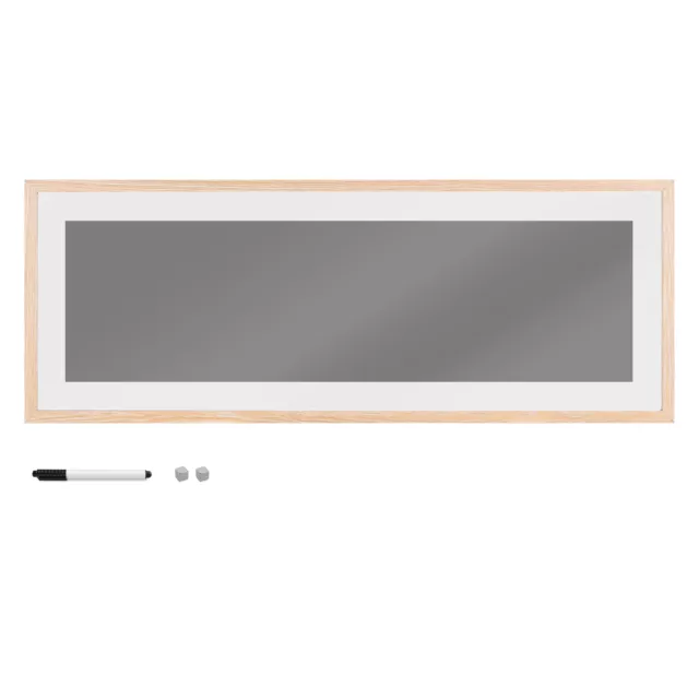 Pizarra magnética de cristal de 80 x 30 cm tablero de pared con imanes rotulador